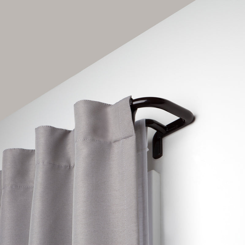 Double Curtain Rods | color: Eco-Friendly Auburn-Bronze | size: 28-48